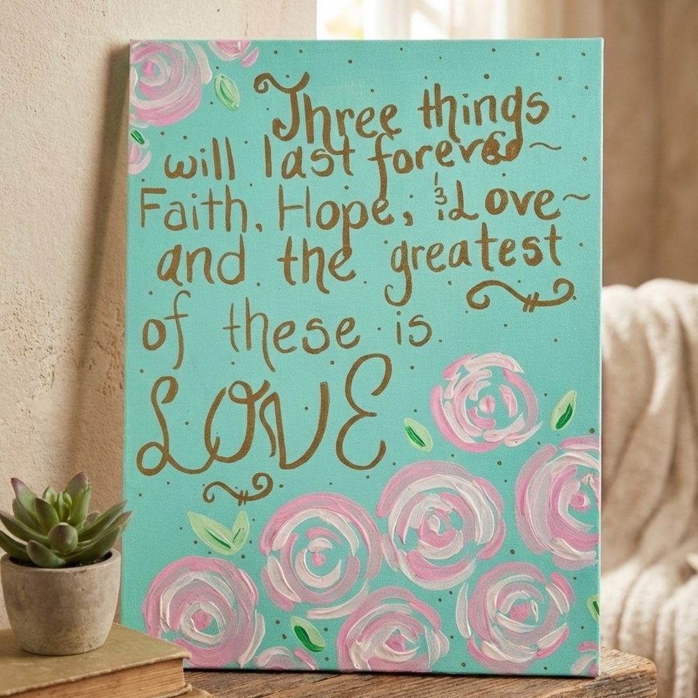 Faith, Hope, and Love Canvas and Wall Decor